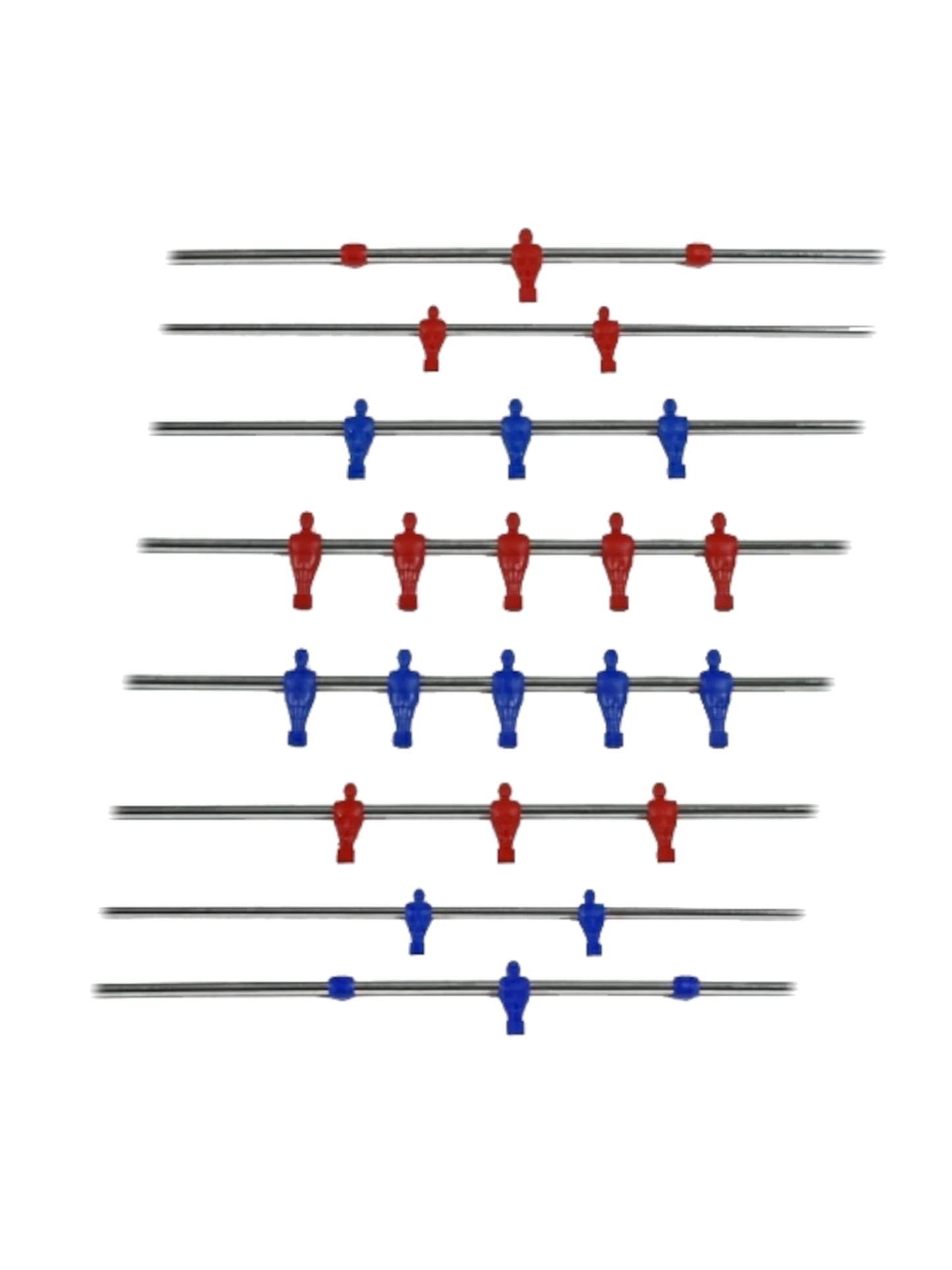 Tischfussballstangen-Kit kompl. Seitenwandstärke 22-30mm