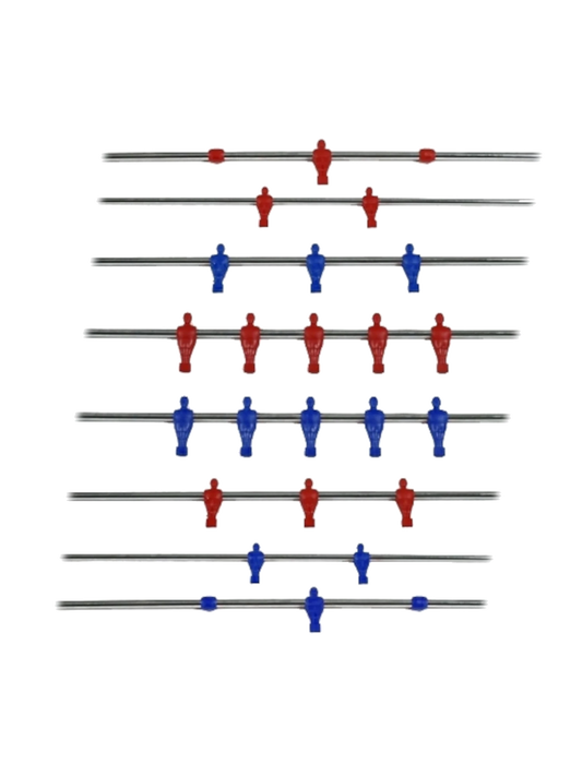 Tischfussballstangen-Kit kompl. Seitenwandstärke 22-30mm