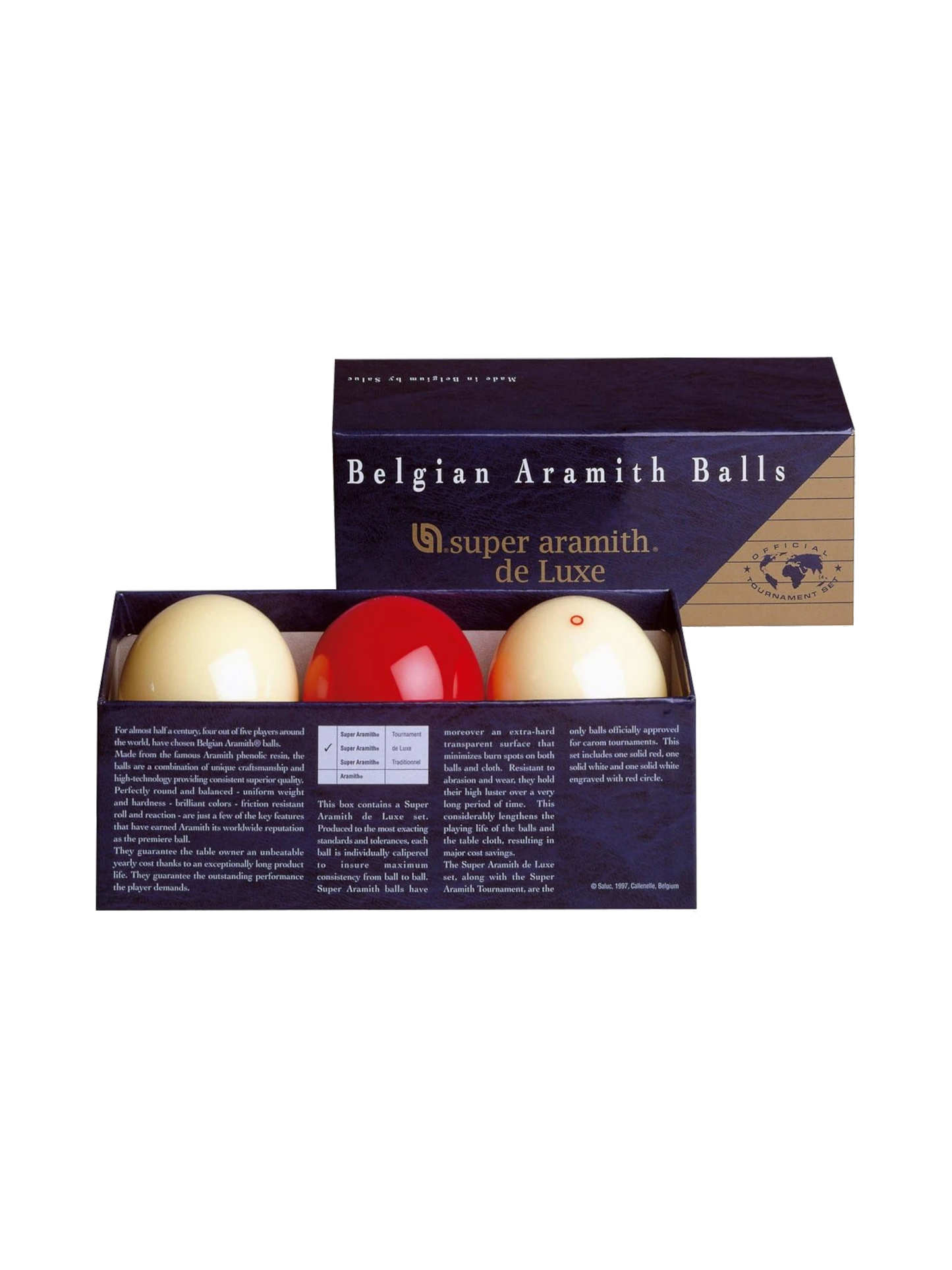 Carambolbälle-Set Aramith "Deluxe" 61,5mm